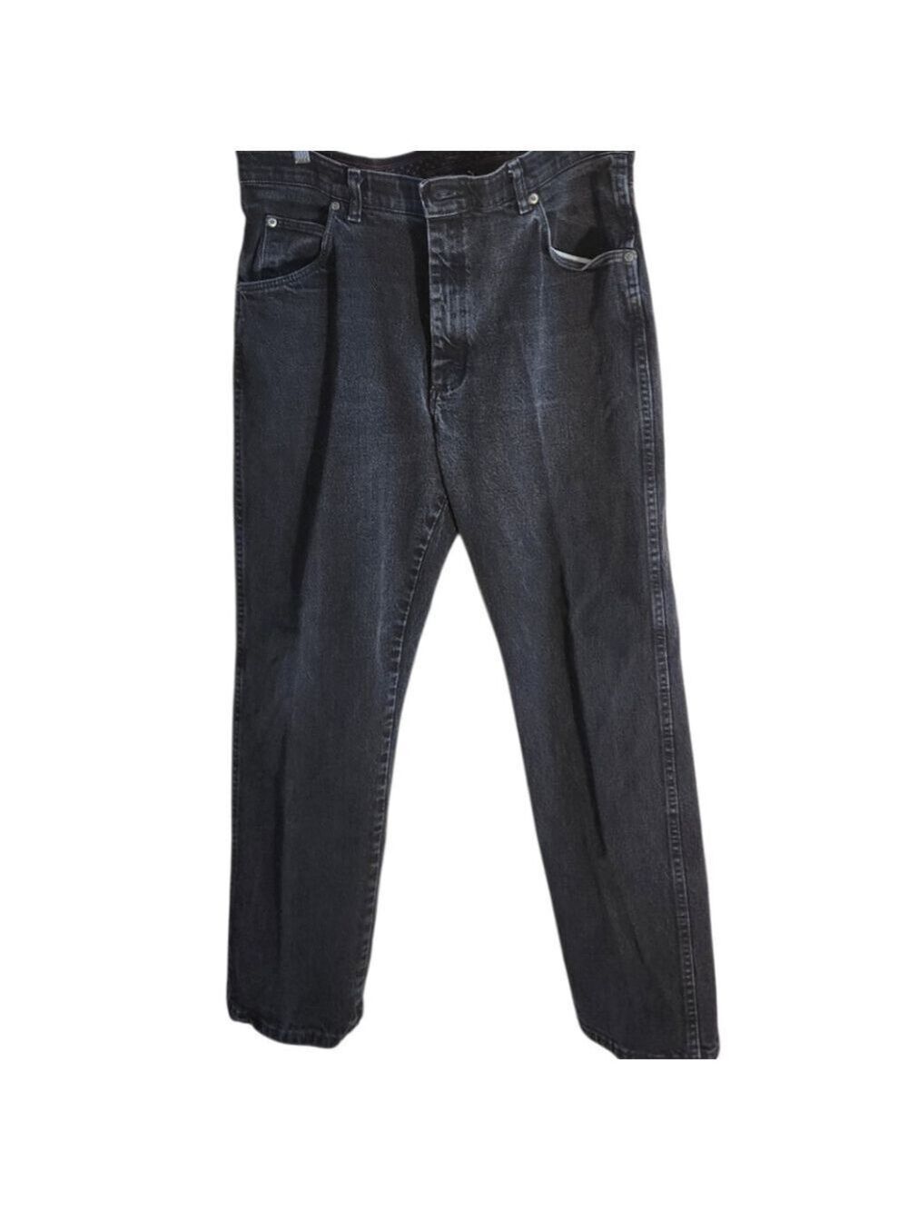 Vintage Wrangler Black Jeans 38x29 Straight Leg Y2K Workwear Utility